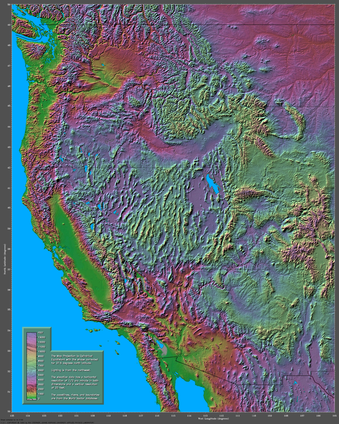 Topographic Map Of Western United States Classic USGS Rochester West